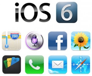 iOS 6 -kuvakkeita