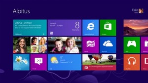 Windows 8:n Aloitus-näkymä
