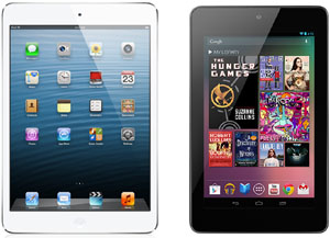 Apple iPad mini ja Nexus 7