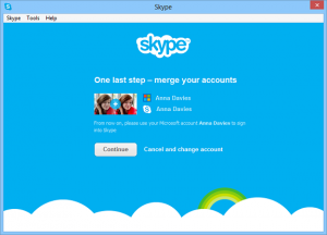 Skype- ja Messenger-tilien yhdistäminen