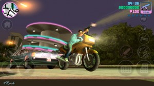 Kuvankaappaus Grand Theft Auto: Vice Cityn iOS-versiosta