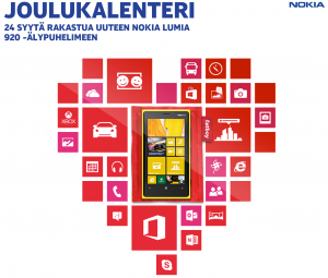 Kuvankaappaus Nokian Lumia 920 -joulukalenterista
