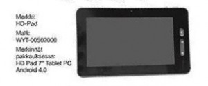 Tokmannin myymä seitsentuumainen HD Pad Tablet PC