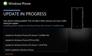 Windows Phone 7.8 -päivitys Zunessa