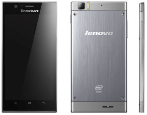 Lenovo K900 edestä, takaa ja sivusta