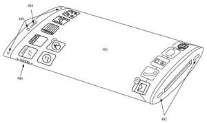 Kuva patenttihakemuksesta Applen kaarevasta laitteesta