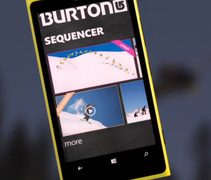 Burton-sovellus Nokian Lumiassa