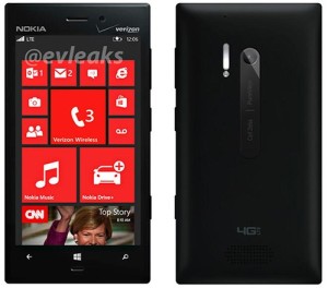 Nokia Lumia 928 @evleaksin julkaisemassa kuvassa
