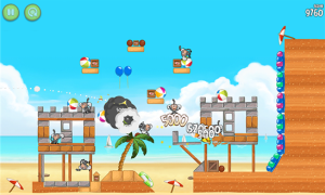 Kuvankaappaus Angry Birds Rio -pelistä Windows Phonella