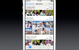 Uuden iOS 7:n Kuvat-sovellukset Moments-hetkinäkymä