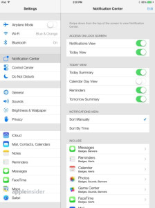 Apple iOS 7:n Asetukset iPadissa
