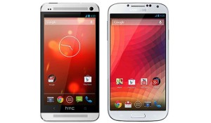 HTC Onen ja Samsung Galaxy S4:n Google-versiot