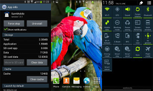 Kuvankaappauksia Samsungin Galaxy S4:n ohjelmistopäivityksestä