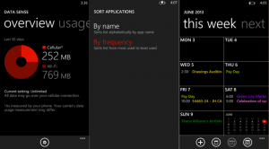 Kuvankaappauksia paljastuneesta Windows Phone 8:n kehitysversiosta - esillä muun muassa kalenterin uusi viikkonäkymä