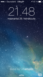 Apple iOS 7:n lukitusnäkymä ennen uusinta neljättä beetaversiota