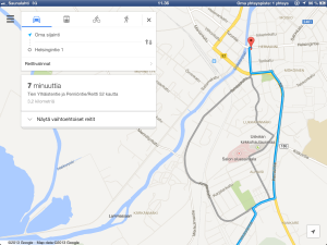 Kuvankaappaus Google Mapsista iPadille