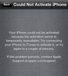 iPhone-aktivointi: ei toimi