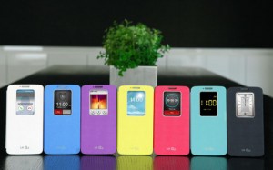 LG G2:lle suunniteltu QuickWindow-suojakuori eri väreissä