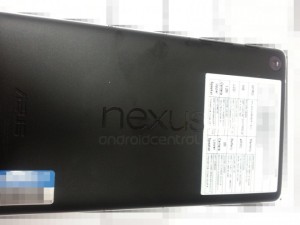 Uusi Nexus 7 takaa Android Centralin julkaisemassa kuvassa