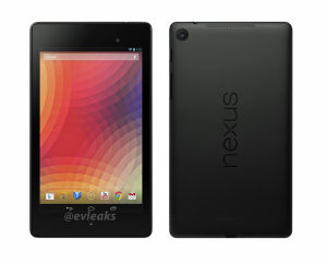 Uusi Nexus 7 @evleaksin vuotamissa lehdistökuvissa edestä ja takaa