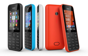 Nokia 208 eri väreissä