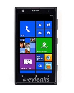 Nokia Lumia 1020:n AT&T-operaattoriversio @evleaksin vuotamassa lehdistökuvassa