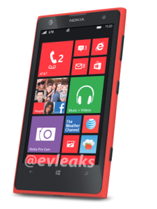 Nokia Lumia 1020 punaisena @evleaksin kuvassa