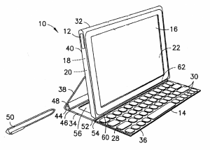 Nokian tabletti ja seisontatuellinen näppäimistö aiemmassa patenttihakemuksessa - huhujen mukaan lopullinen laitekin voisi olla tämänsuuntainen