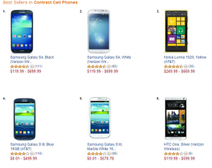 Lumia 1020 oli parhaimmilaan 3. sijalla Amazonin listalla