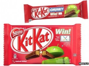 KitKat tuo Android-robotin ja -arvonnan mukaan patukoihinsa