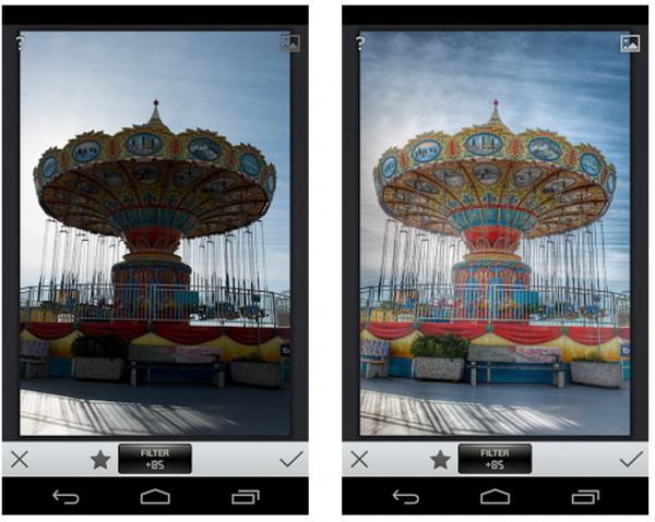 Vasemmalla normikuva ja oikealla Snapseedin uudella HDR Scapella parannettu kuva