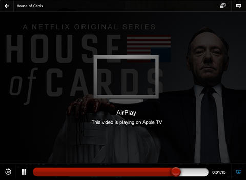 Netflixin iOS:n AirPlay-suoratoisto
