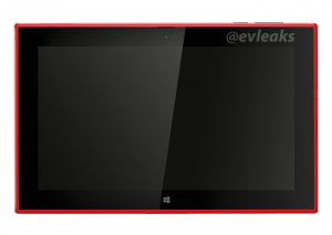 Nokia Lumia 2520 punaisena @evleaksin vuotamassa lehdistökuvassa