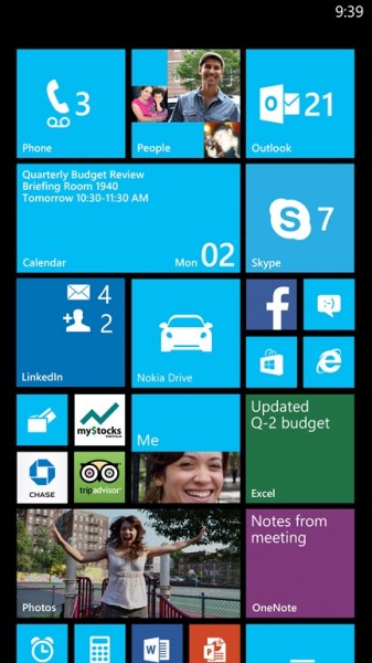 Windows Phone 8:n aloitusnäkymä laajenee yhdellä keskikokoisten ruutujen lisäsarakkeella