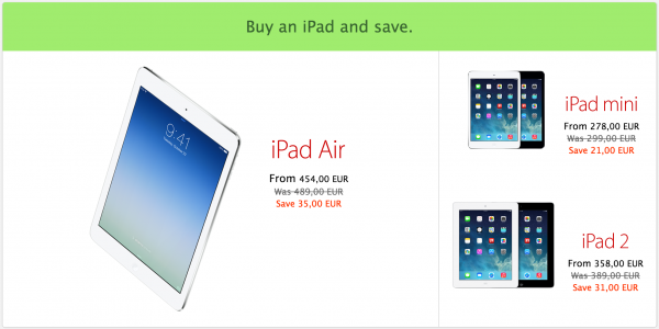 iPadeista saa alennusta Applen kaupasta vain tänään