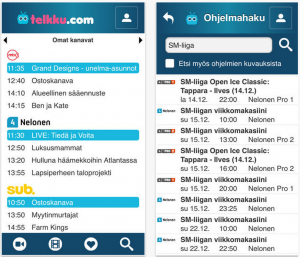Telkku.comin sovellus iPhonelle