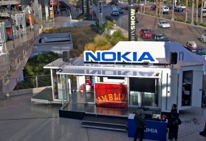 Nokia pystytti CES-messujen viereen esittelykioskinsa