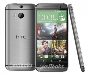 HTC:n uusi One hopeisena väriversiona @evleaksin aiemmin vuotamassa lehdistökuvassa
