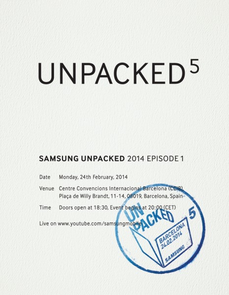 Samsungin kutsu MWC:n yhteydessä pidettävään Unpacked-julkistustilaisuuteen