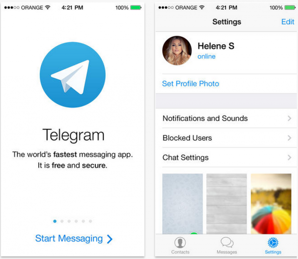 Telegram Messenger on tyylikkään yksinkertainen