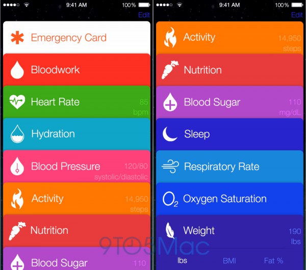 Tältä pitäisi näyttää Applen uusi Healthbook-sovellus