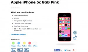 Apple iPhone 5c 8GB O2-operaattorin sivuilla