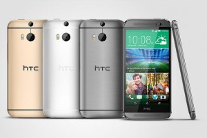 Nykyinen HTC One (M8) eri värivaihtoehtoina