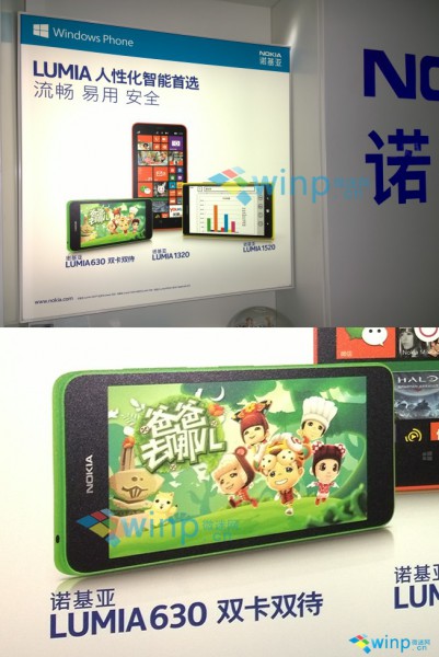 Lumia 630 mainoksessa Winp.cn:n julkaisemassa kuvassa
