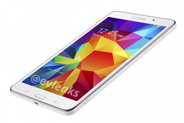 @evleaksin julkaisema kuva valkoisesta Samsung Galaxy Tab 4 7.0:sta