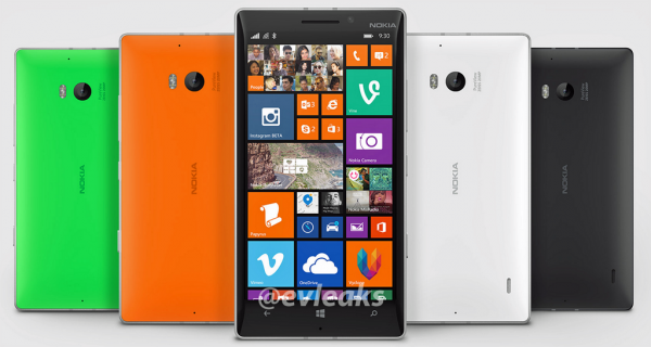 Nokia Lumia 930 @evleaksin vuotamassa lehdistökuvassa