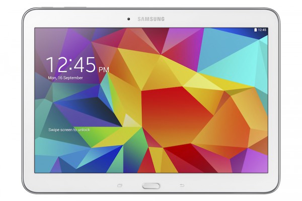 Samsung Galaxy Tab 4 10.1 valkoisena edestä
