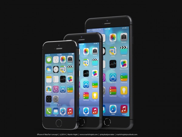 Designeri Martin Hajekin luoma konseptikuva suuremmista iPhoneista