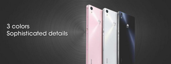 Huawei Ascend P7:n värivaihtoehdot