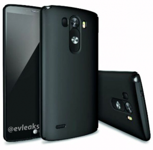 LG G3 mustana lisäsuojakuorella @evleaksin aiemmin julkaisemassa kuvassa